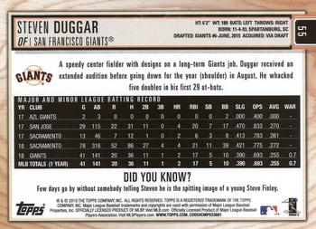 2019 Topps Big League #55 Steven Duggar Back