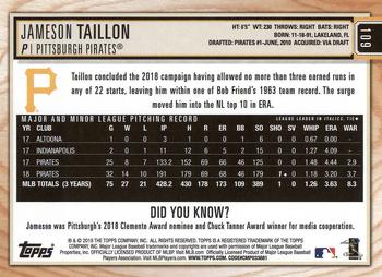 2019 Topps Big League #109 Jameson Taillon Back
