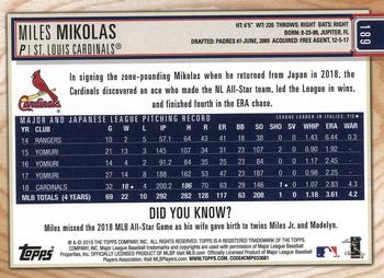 2019 Topps Big League #189 Miles Mikolas Back