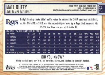 2019 Topps Big League #257 Matt Duffy Back