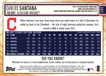 2019 Topps Big League #307 Carlos Santana Back