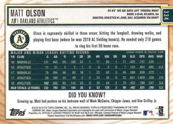 2019 Topps Big League #334 Matt Olson Back
