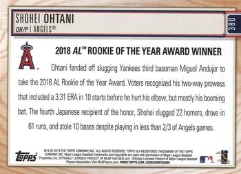 2019 Topps Big League #380 Shohei Ohtani Back
