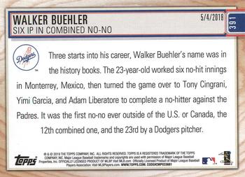 2019 Topps Big League #391 Walker Buehler Back