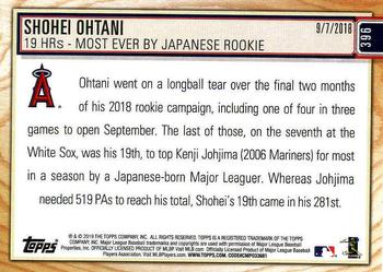 2019 Topps Big League #396 Shohei Ohtani Back