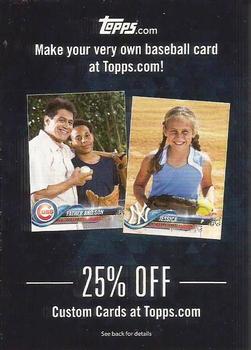 2019 Topps Big League #NNO 25% Off Custom Cards Front