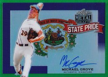 2018 Leaf Metal Draft - State Pride Autographs Green #SP-MG1 Michael Grove Front