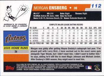 2006 Topps Opening Day #112 Morgan Ensberg Back