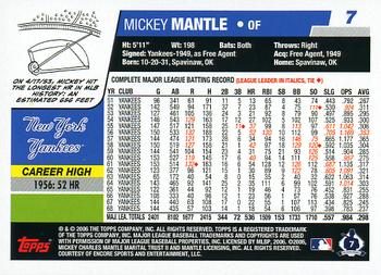 2006 Topps Opening Day #7 Mickey Mantle Back