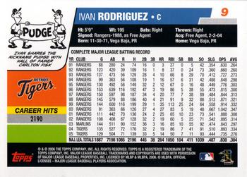 2006 Topps Opening Day #9 Ivan Rodriguez Back