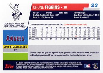 2006 Topps Opening Day #23 Chone Figgins Back