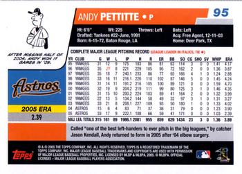 2006 Topps Opening Day #95 Andy Pettitte Back