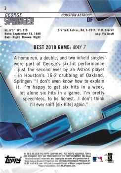 2018 Bowman's Best - Atomic #3 George Springer Back