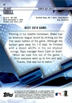 2018 Bowman's Best - Atomic #69 Blake Snell Back