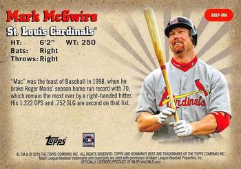 2018 Bowman's Best - 1998 Best Performers #98BP-MM Mark McGwire Back