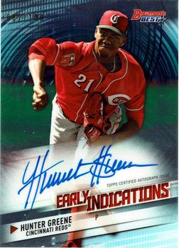 2018 Bowman's Best - Early Indications Autographs #EIA-HG Hunter Greene Front