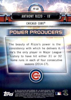 2018 Bowman's Best - Power Producers #PP-AR Anthony Rizzo Back