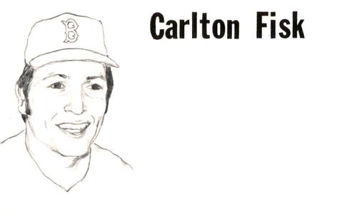 1975 Clarence Mengler Baseball's Best 3x5 (unlicensed) #NNO Carlton Fisk Front