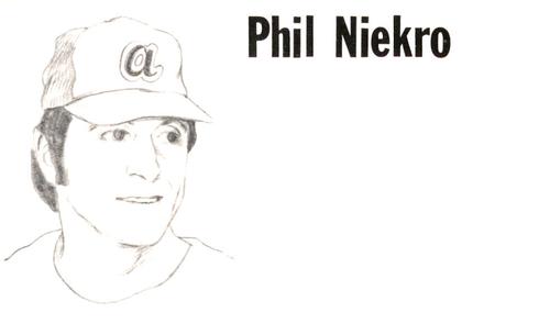 1975 Clarence Mengler Baseball's Best 3x5 (unlicensed) #NNO Phil Niekro Front