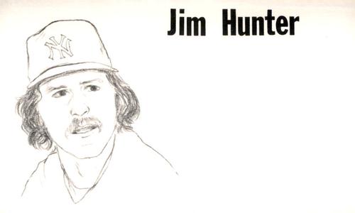 1975 Clarence Mengler Baseball's Best 3x5 (unlicensed) #NNO Jim Hunter Front