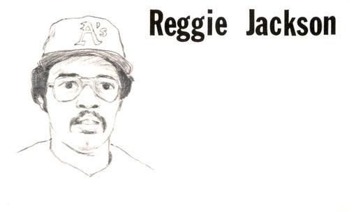 1975 Clarence Mengler Baseball's Best 3x5 (unlicensed) #NNO Reggie Jackson Front