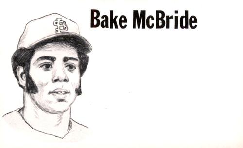 1975 Clarence Mengler Baseball's Best 3x5 (unlicensed) #NNO Bake McBride Front