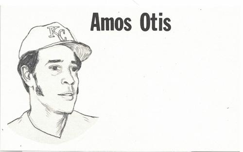 1975 Clarence Mengler Baseball's Best 3x5 (unlicensed) #NNO Amos Otis Front