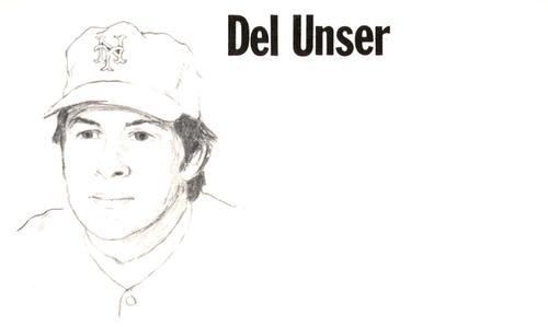 1975 Clarence Mengler Baseball's Best 3x5 (unlicensed) #NNO Del Unser Front