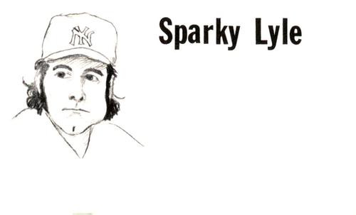 1975 Clarence Mengler Baseball's Best 3x5 (unlicensed) #NNO Sparky Lyle Front