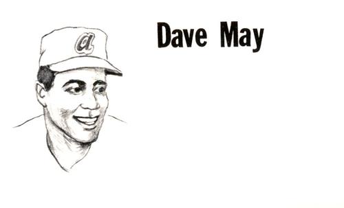 1975 Clarence Mengler Baseball's Best 3x5 (unlicensed) #NNO Dave May Front