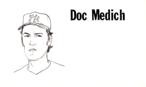 1975 Clarence Mengler Baseball's Best 3x5 (unlicensed) #NNO Doc Medich Front