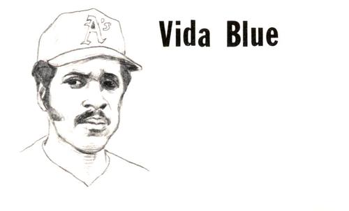 1975 Clarence Mengler Baseball's Best 3x5 (unlicensed) #NNO Vida Blue Front