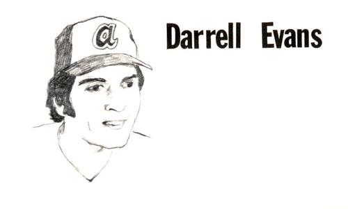 1975 Clarence Mengler Baseball's Best 3x5 (unlicensed) #NNO Darrell Evans Front