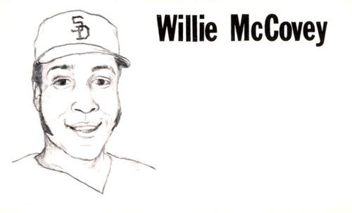 1975 Clarence Mengler Baseball's Best 3x5 (unlicensed) #NNO Willie McCovey Front