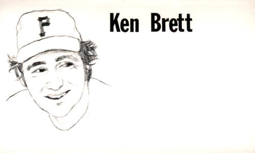 1975 Clarence Mengler Baseball's Best 3x5 (unlicensed) #NNO Ken Brett Front