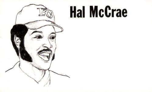1975 Clarence Mengler Baseball's Best 3x5 (unlicensed) #NNO Hal McRae Front