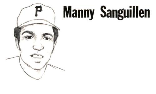 1975 Clarence Mengler Baseball's Best 3x5 (unlicensed) #NNO Manny Sanguillen Front
