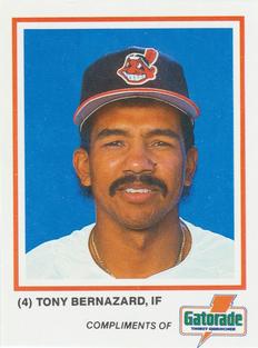 1987 Gatorade Cleveland Indians SGA #NNO Tony Bernazard Front