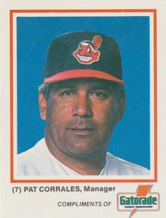1987 Gatorade Cleveland Indians SGA #NNO Pat Corrales Front