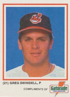 1987 Gatorade Cleveland Indians SGA #NNO Greg Swindell Front