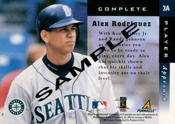 1998 Score Rookie & Traded - Complete Players Samples #3A Alex Rodriguez Back