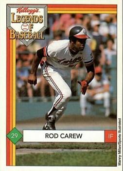 1991 Kellogg's Legends of Baseball #NNO Rod Carew Front