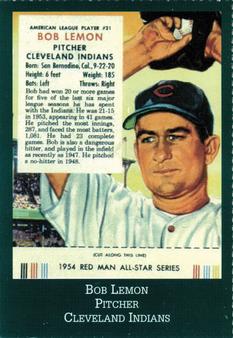 1995 Simitar 1954 Red Man (reprint) #21 Bob Lemon Front