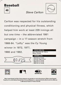 2005 Leaf - Sportscasters 25 Red Leaping-Hat #46 Steve Carlton Back