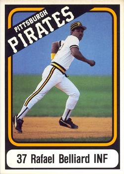 1985 Coca-Cola Pittsburgh Pirates #NNO Rafael Belliard Front