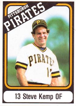 1985 Coca-Cola Pittsburgh Pirates SGA #NNO Steve Kemp Front