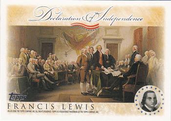 2006 Topps - Signers of the Declaration of Independence #NNO Francis Lewis Front