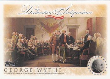 2006 Topps - Signers of the Declaration of Independence #NNO George Wythe Front
