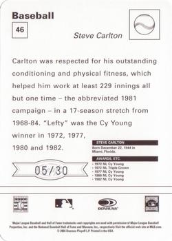 2005 Leaf - Sportscasters 30 Red Leaping-Bat #46 Steve Carlton Back