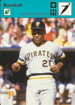 2005 Leaf - Sportscasters 30 Teal Leaping-Ball #40 Roberto Clemente Front